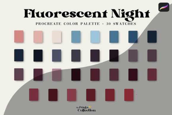 Download Fluorescent Night Procreate Color Palett - Fluorescent Collection