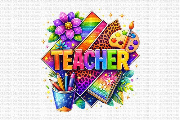 Download Colorful Teacher Leopard PNG - Colorful Collection