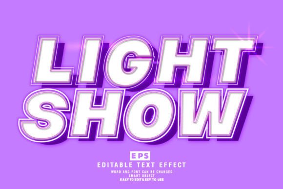 Download Light Show 3d Editable Text Effect Vecto - Show Collection