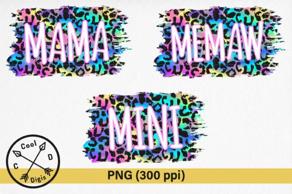 Download Mama Mini Memaw Colorful Leopard Print - Colorful Collection