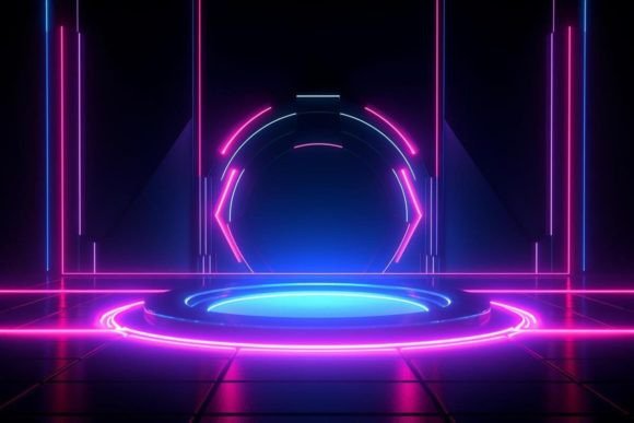 Download Neon Artwork Tunnel Colorful - Colorful Collection