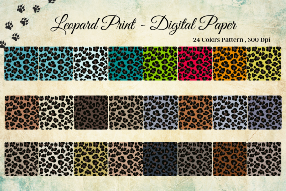 Download Leopard Print PNG Colorful Pattern - Colorful Collection