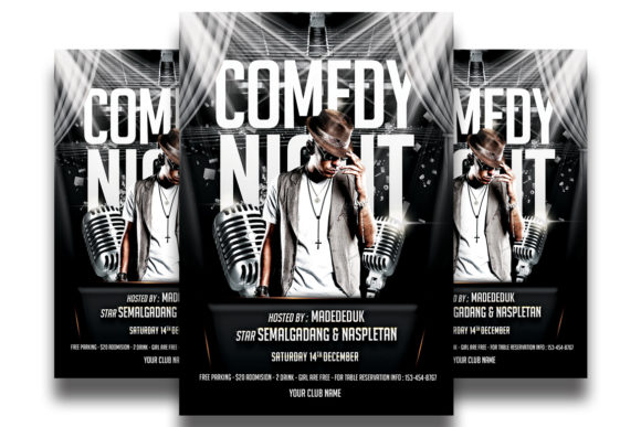 Download Comedy Show Poster Template - Premium Bundle