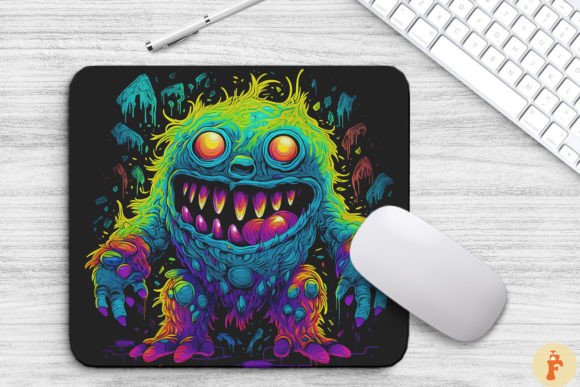 Download Night Fluorescent Monster Mouse Pad - Fluorescent Collection
