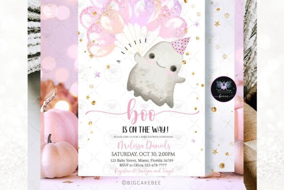 Download Little Boo Hallowen Baby Show Invitation - Show Collection