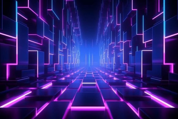 Download Neon Artwork Tunnel Colorful - Colorful Collection